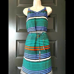 Merona Dress multi color Stripes- Small